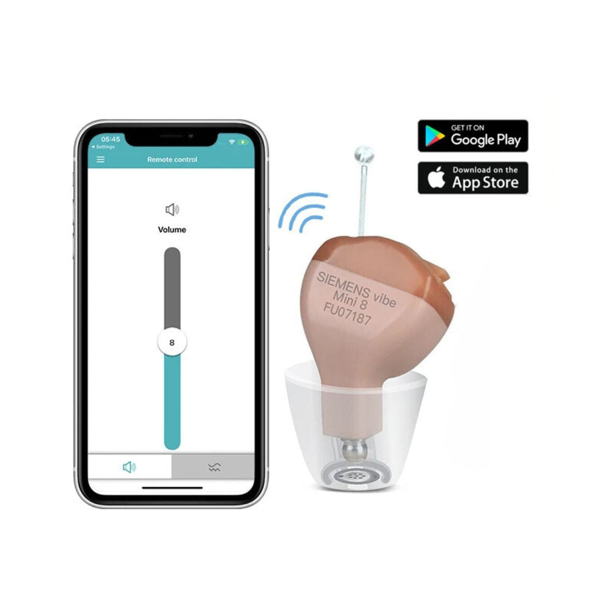 EarVoice® ITC Mini Invisible Hearing Solution (App Controlled)