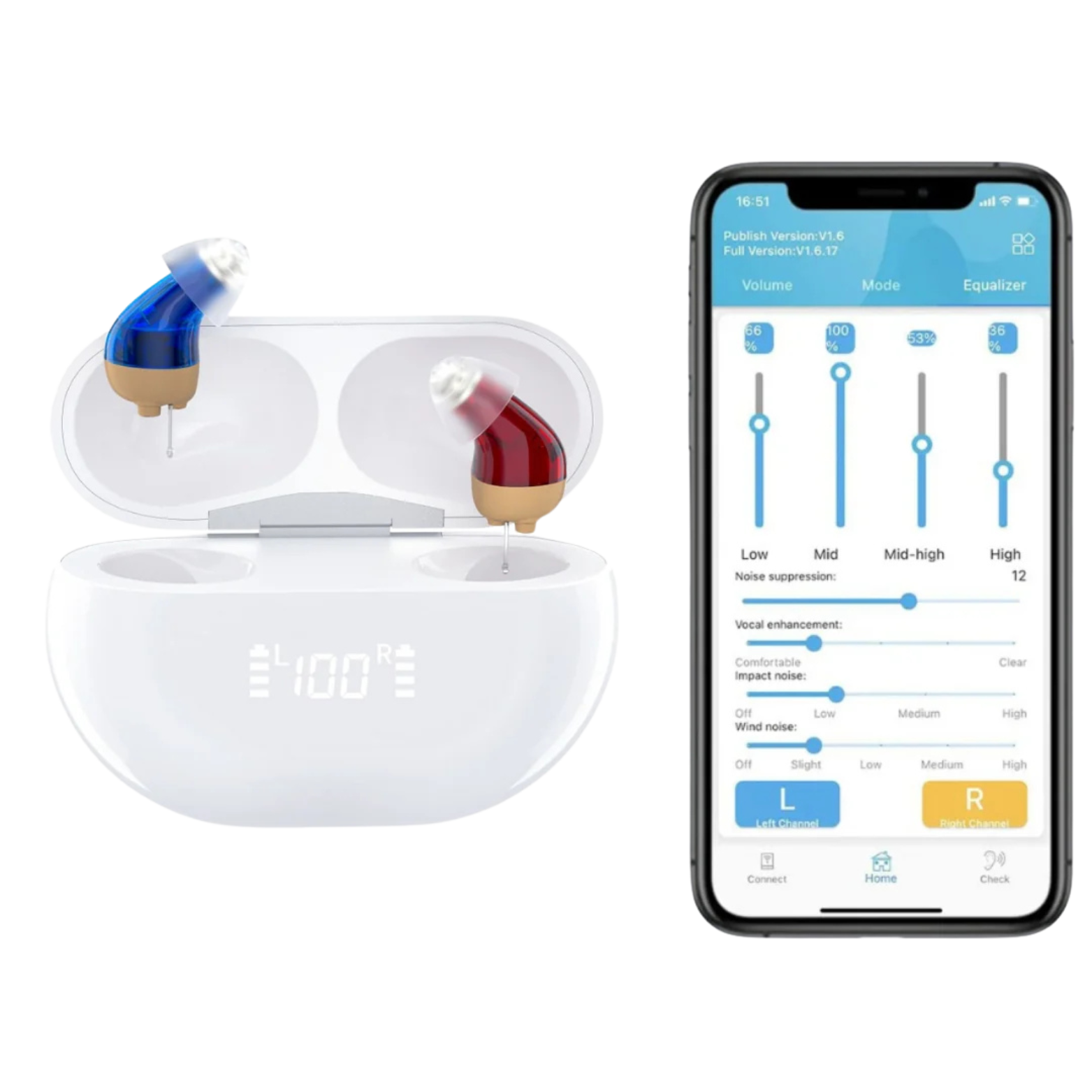 EarVoice® Micro CIC Smart Hearing (App Controlled)